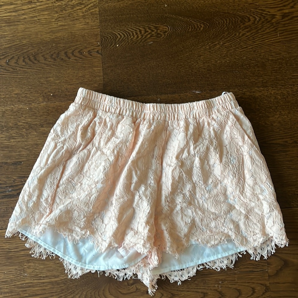 Sugar + Lips lace pink Shorts never worn